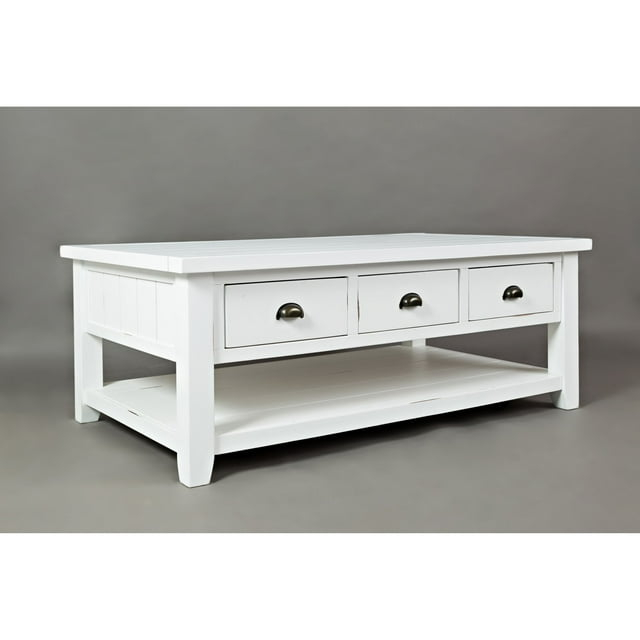 Jofran Artisan's Craft Rustic Farmhouse Distressed Solid Wood Coffee Table