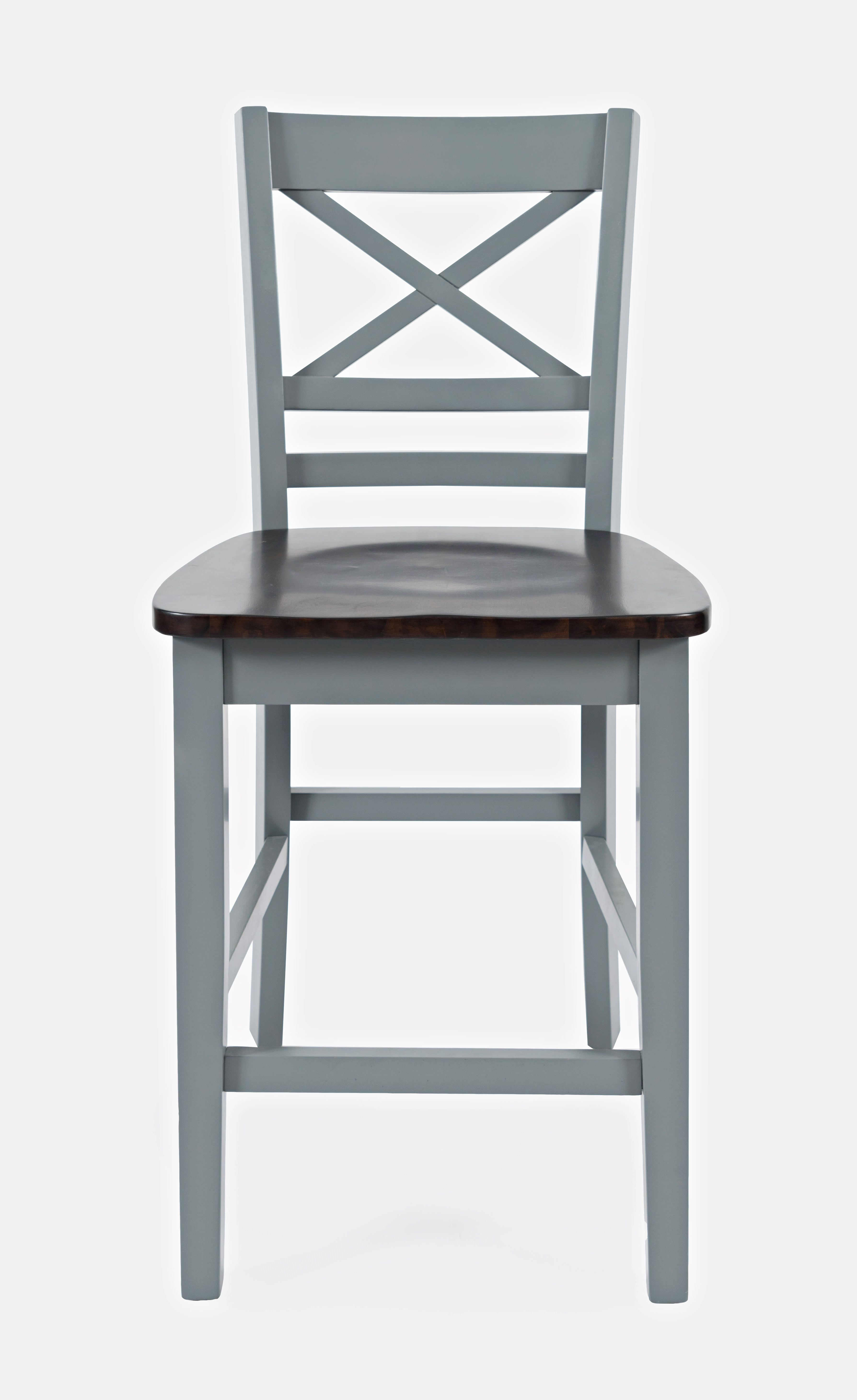 Jofran Asbury Park Solid Acacia Farmhouse X Back Stool (Set of 2)