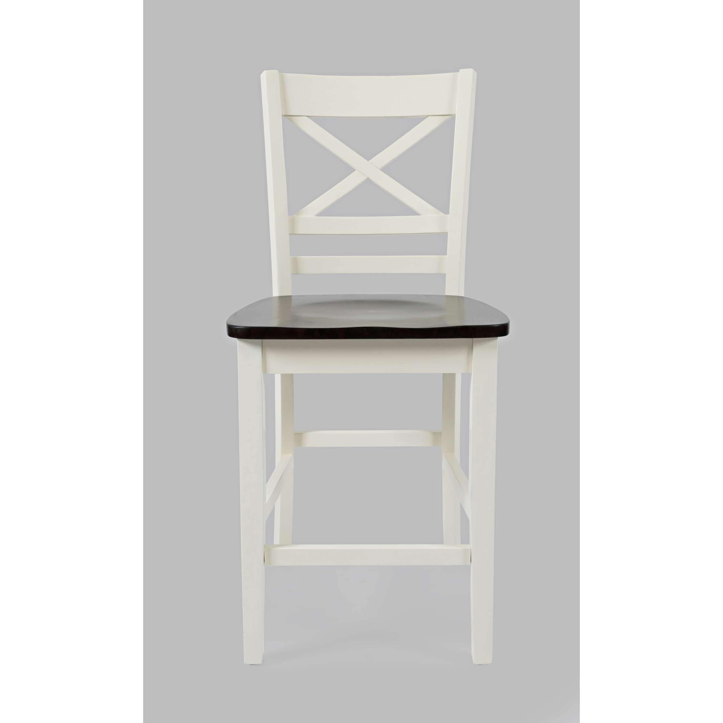 Jofran Asbury Park Solid Acacia Farmhouse X Back Stool (Set of 2)