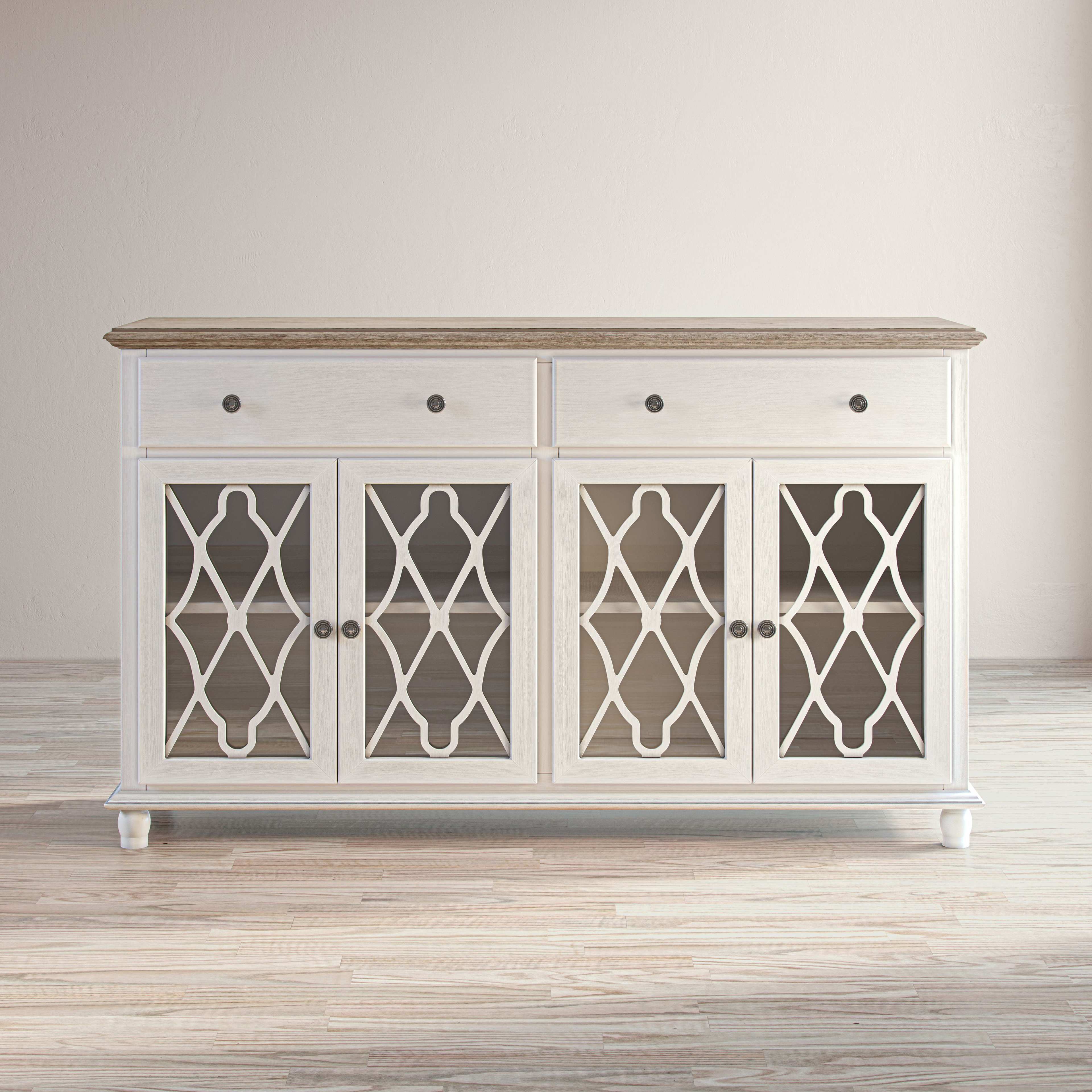 Jofran Aurora Hills Country Wire-Brushed 4 Door Accent Chest