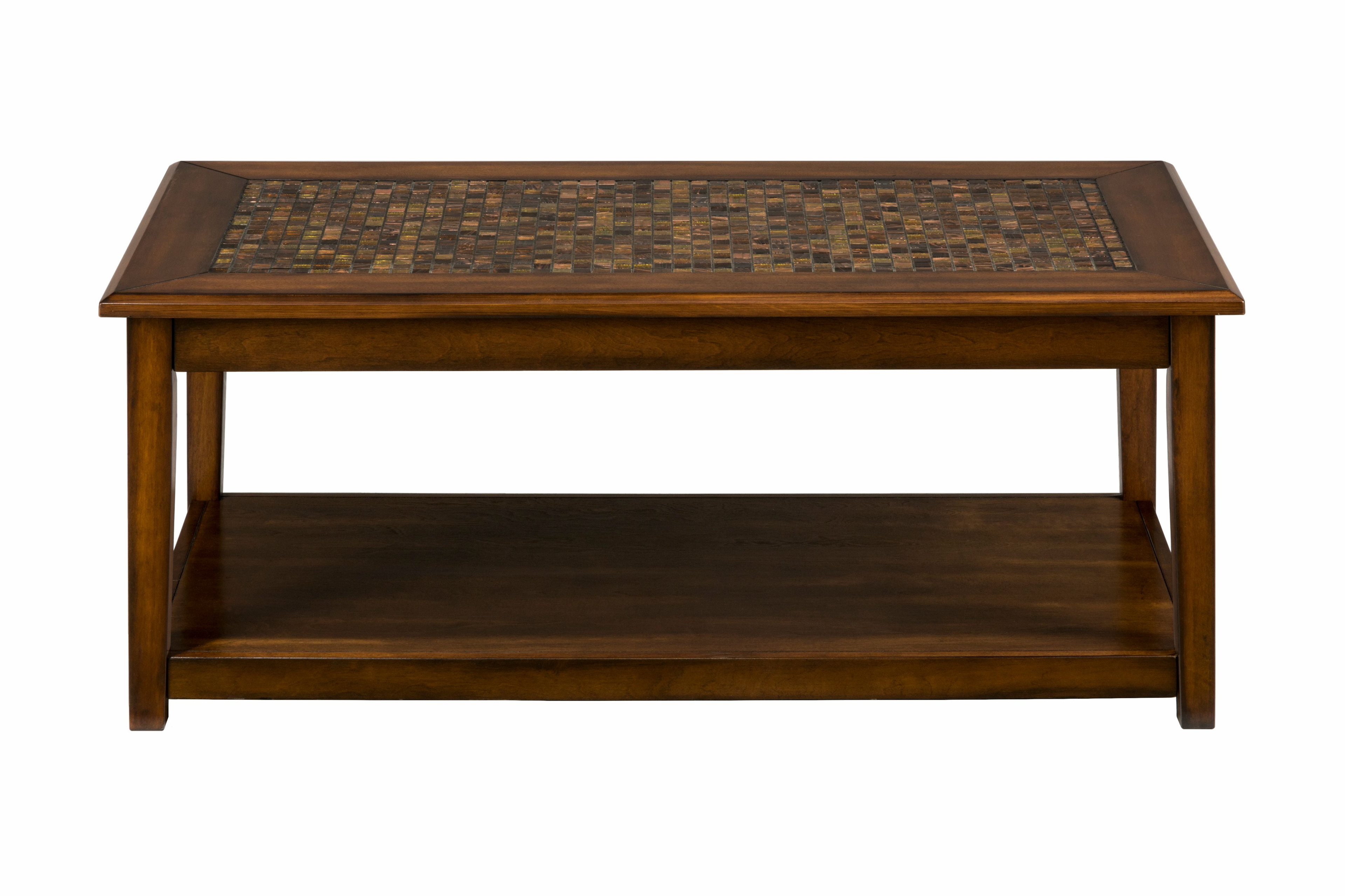 Jofran Baroque 48" Coffee Table with Mosaic Tile Inlay