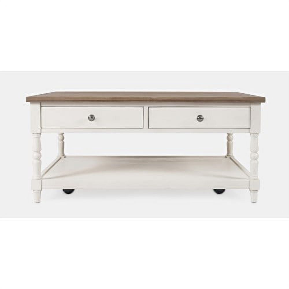 Jofran Grafton Farms Country Farmhouse 2 Drawer Coffee Table