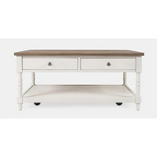 Jofran Grafton Farms Country Farmhouse 2 Drawer Coffee Table