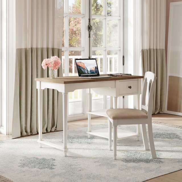 Jofran Grafton Farms Country Farmhouse USB Charging Desk and Chair Set