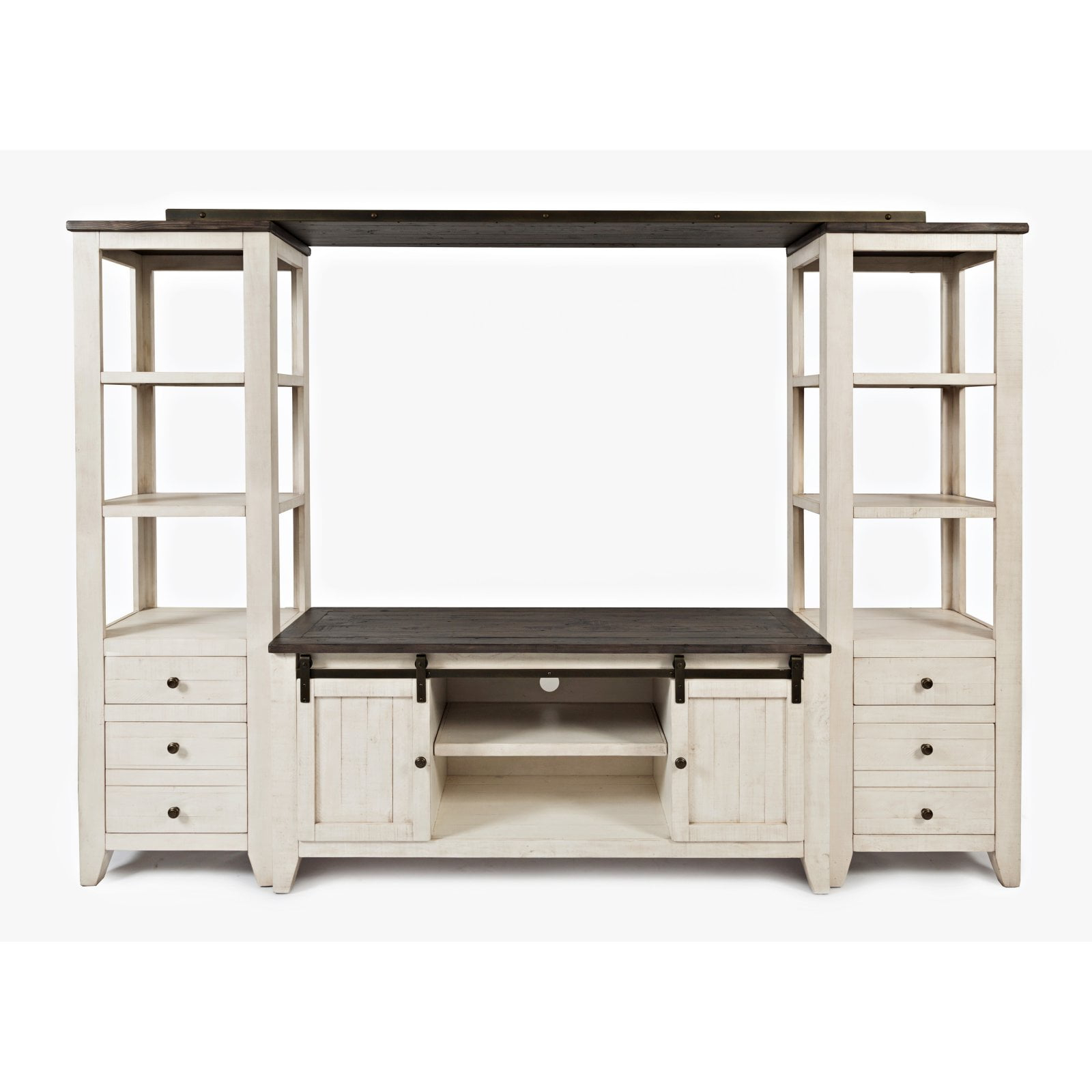 Jofran Madison County Rustic Reclaimed Pine Farmhouse Entertainment Center with 60'' TV Console