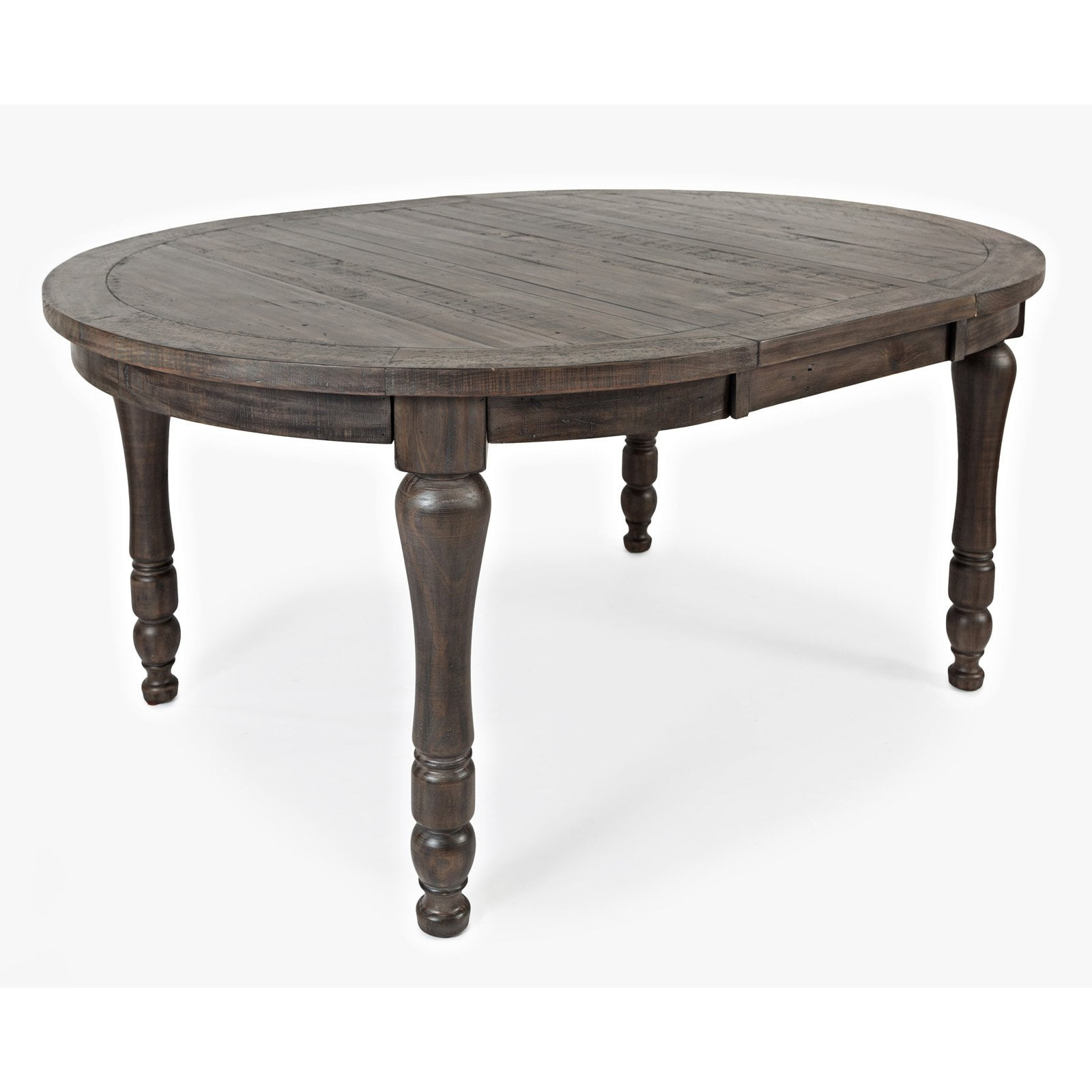 Jofran Madison County Rustic Reclaimed Pine Farmhouse Round to Oval 66" Dining Table