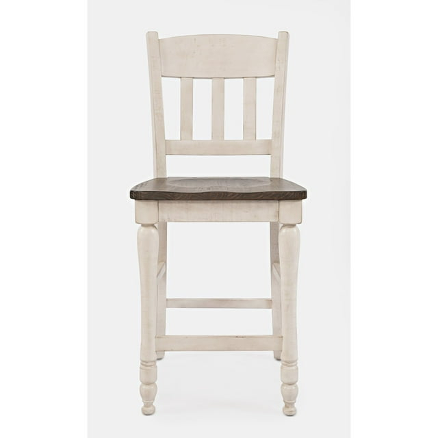 Jofran Madison County Rustic Reclaimed Pine Farmhouse Slatback Counter Stool (Set of 2)