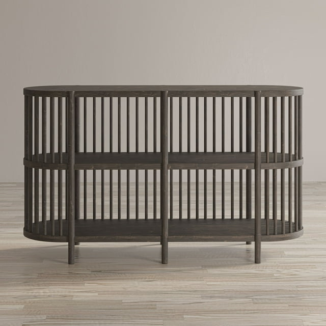 Jofran Rhapsody Mid-Century Modern 54" Open Storage Accent Cabinet