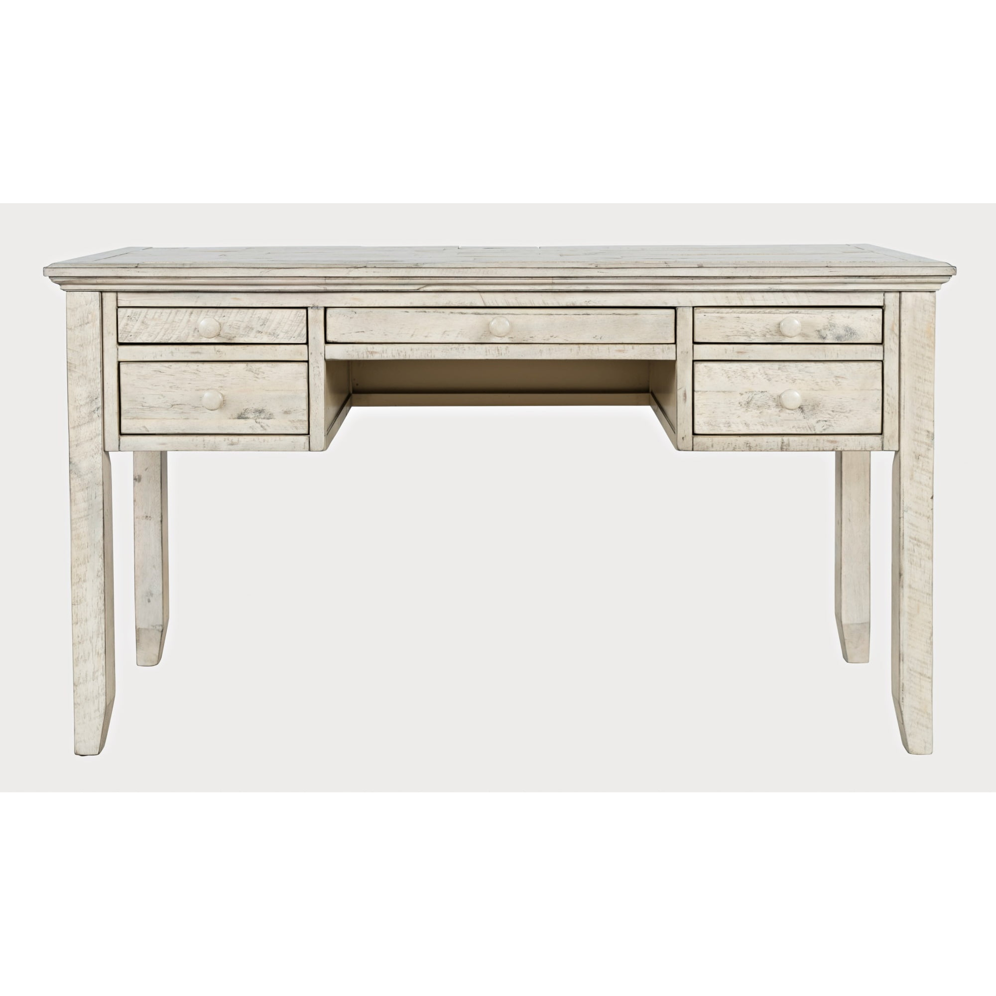 Jofran Rustic Shores Coastal Style Distressed Acacia USB Charging Desk