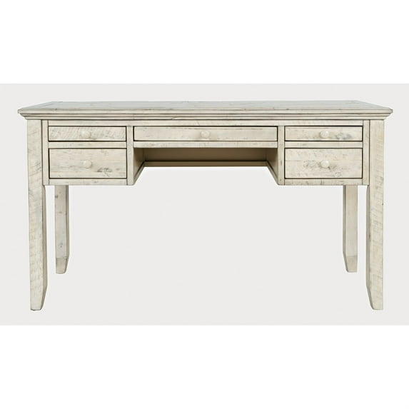 Jofran Rustic Shores Coastal Style Distressed Acacia USB Charging Desk