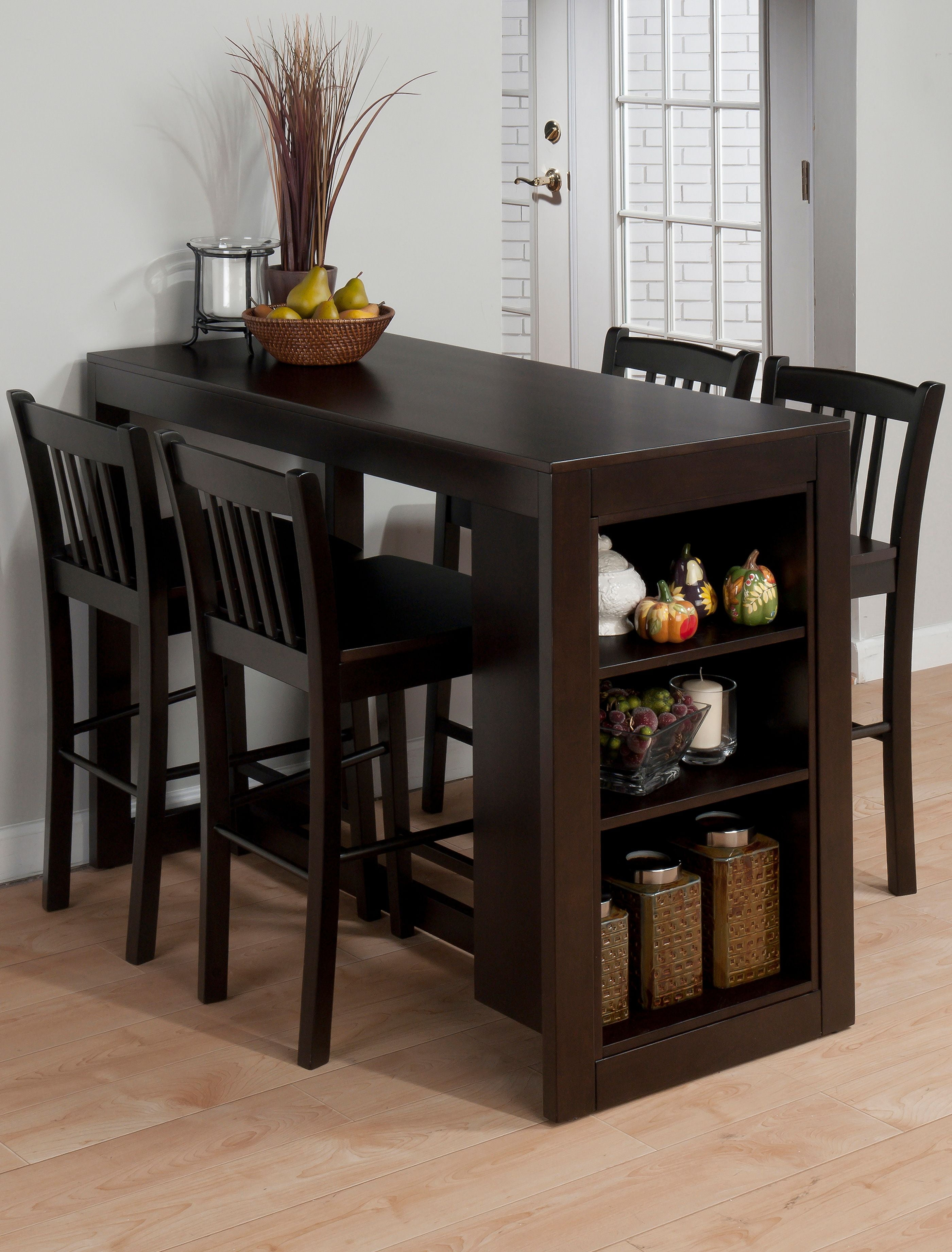 Jofran Tribeca Counter Height 48" Dining Table with Shelving