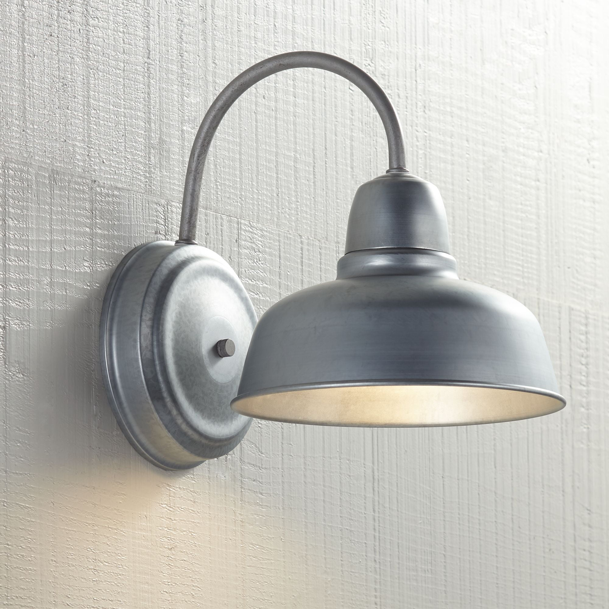 John Timberland Urban Barn 11 1/4" de Alto Galvanizado Luz de Pared Interior-exterior