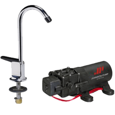 Johnson Pump #61123 Faucet/1.1GPH Pump Combo 12V