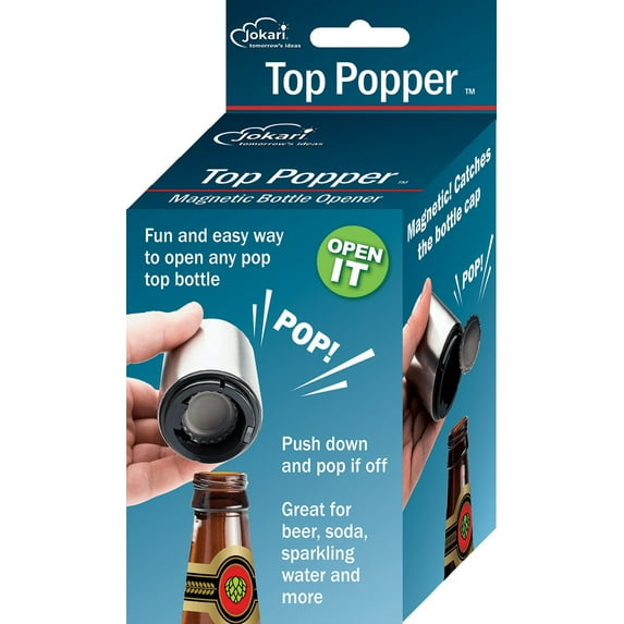 Jokari Magnetic Automatic One Handed Bottle Top Pop Opener for Beer or Soda