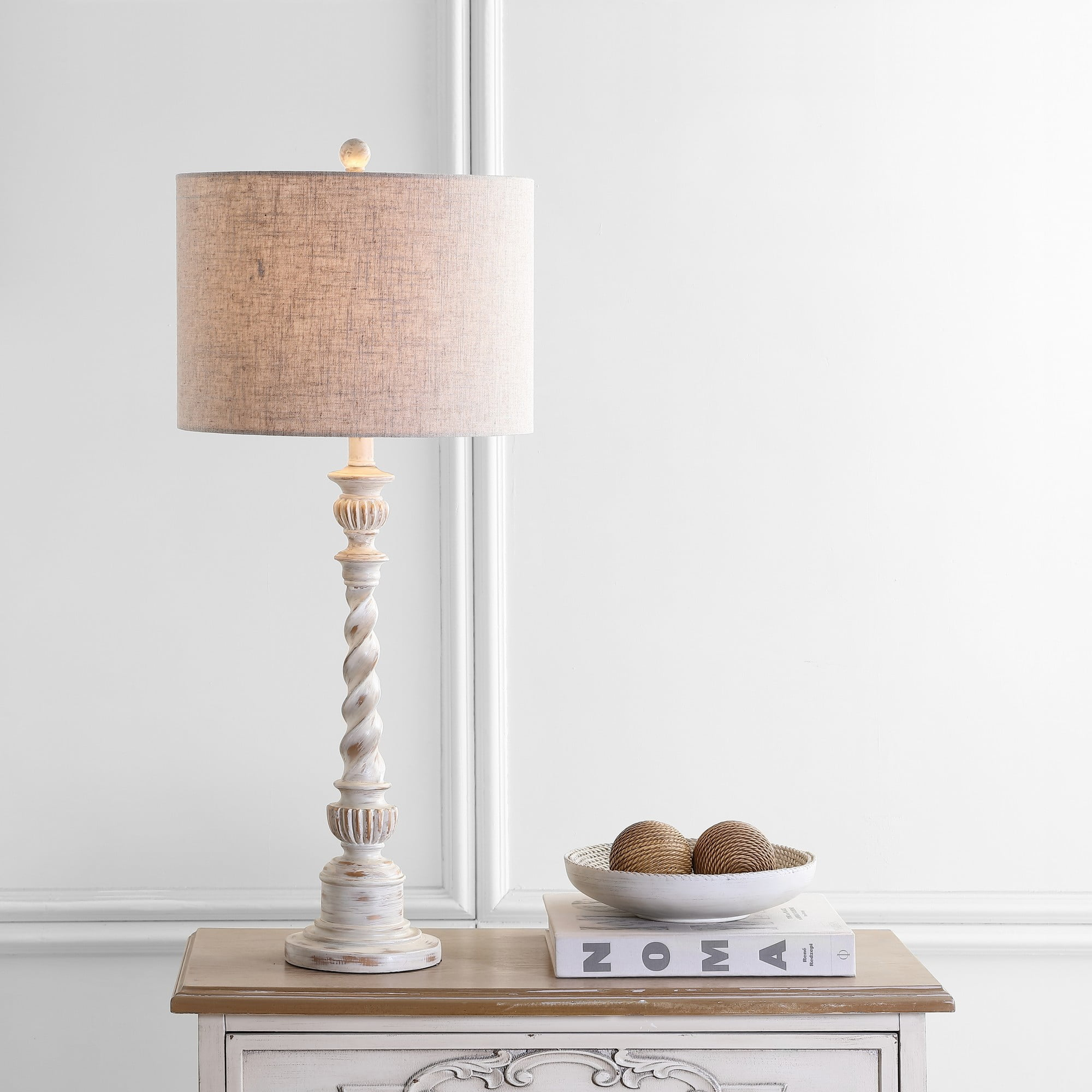 Jonathan Y Lighting Jyl3031 Regent 1 Light 33" Tall Led Buffet Table Lamp - White