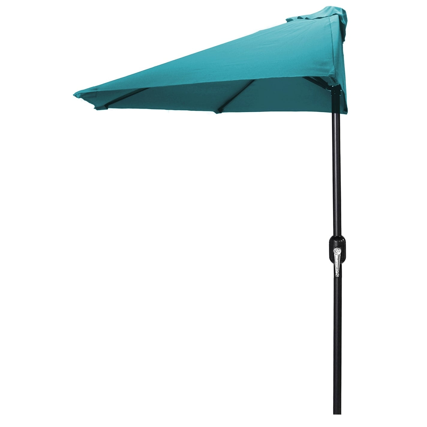 Jordan Manufacturing 9' Half Round Outdoor Patio Umbrella with Crank Opening Aruba