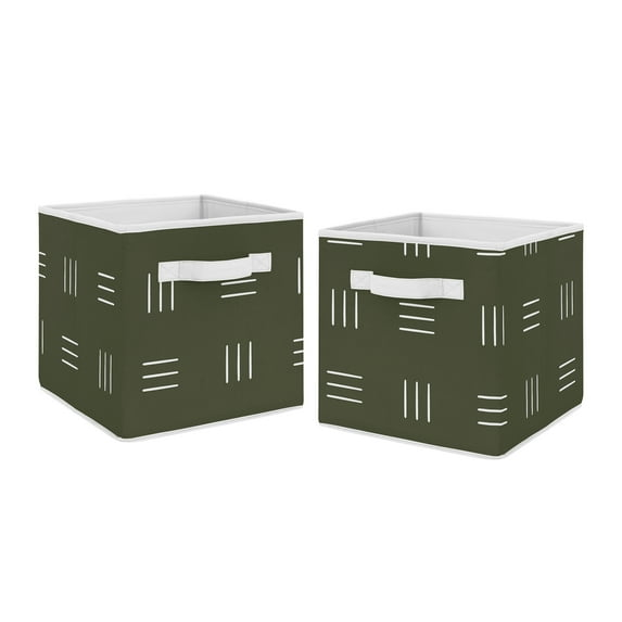 Boho Mudcloth Hatch Fabric Storage Bin