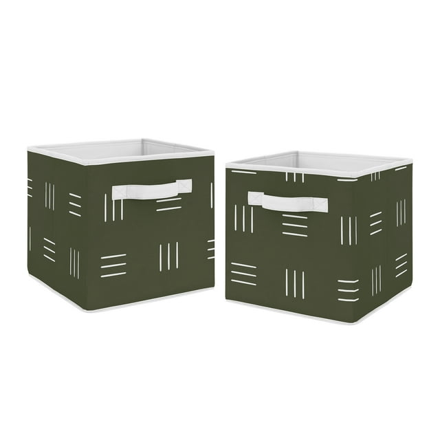 Boho Mudcloth Hatch Fabric Storage Bin
