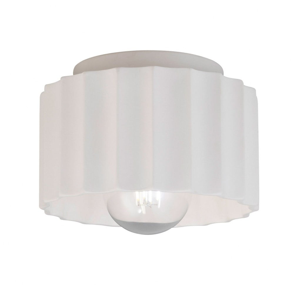 Justice Design Group Cer-6183 Radiance 8" Wide Flush Mount Drum Ceiling Fixture - Beige