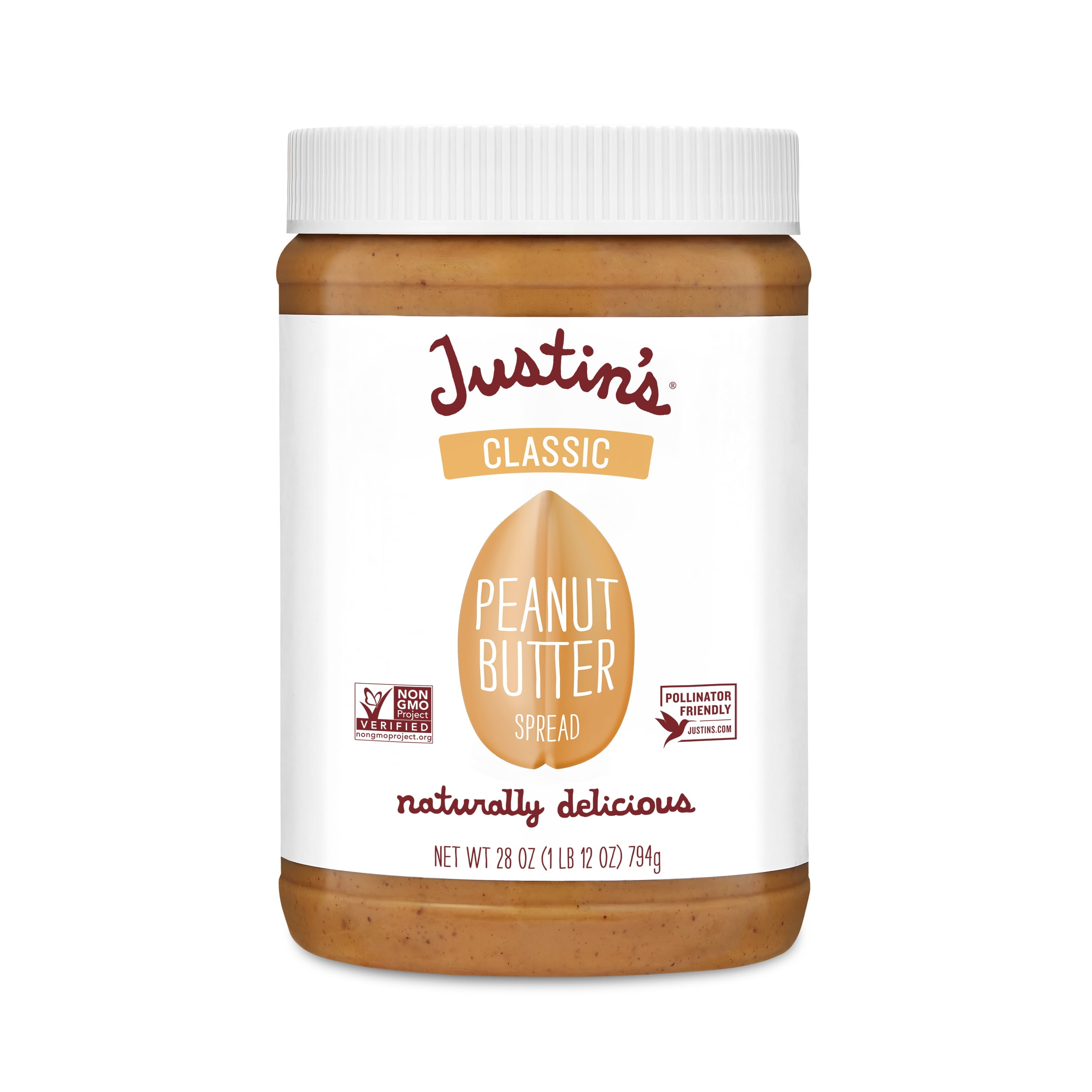 Justin's Classic Peanut Butter Spread, 28 oz Jar