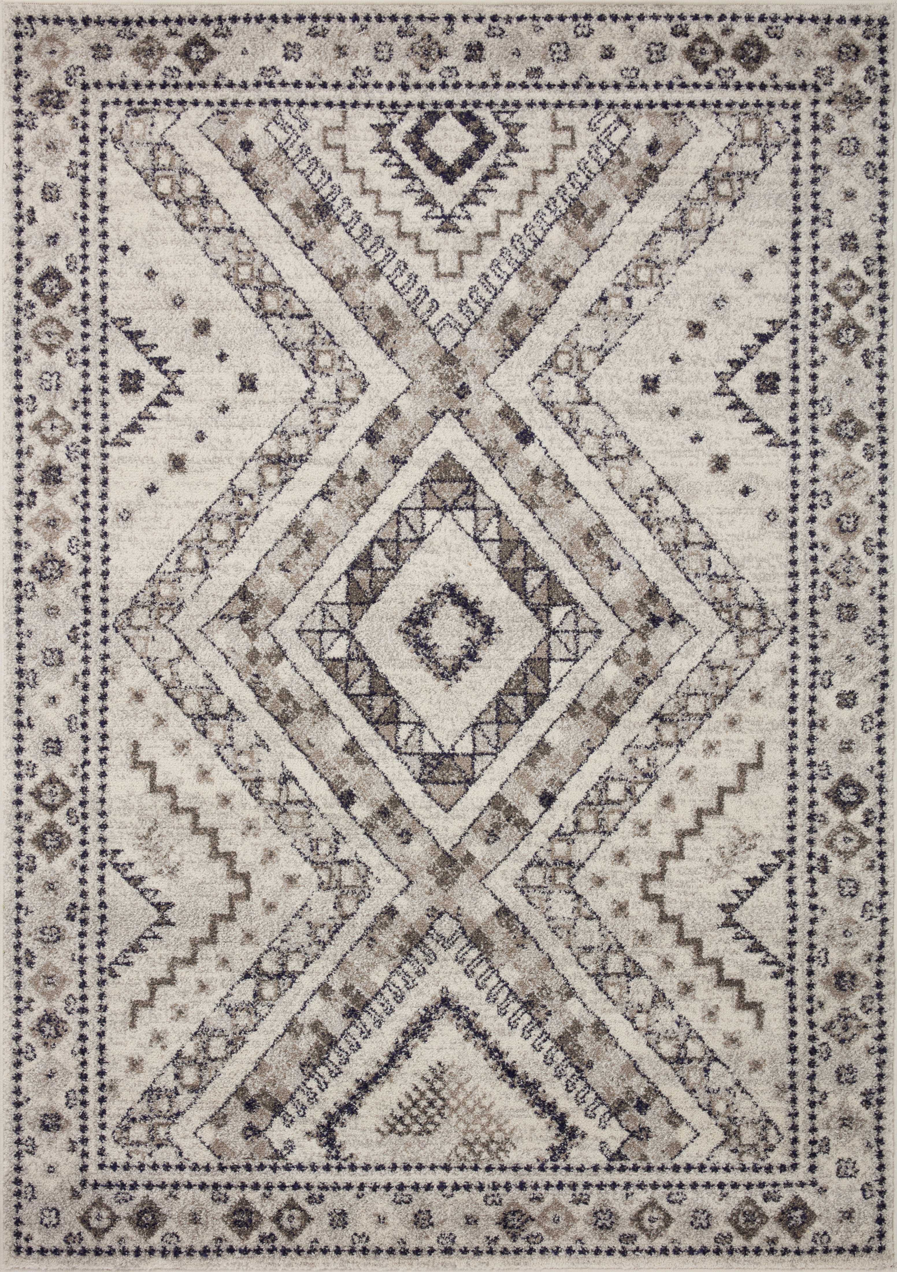 Justina Blakeney X Loloi Eila Ivory / Grey 5'-3" X 7'-6" Area Rug