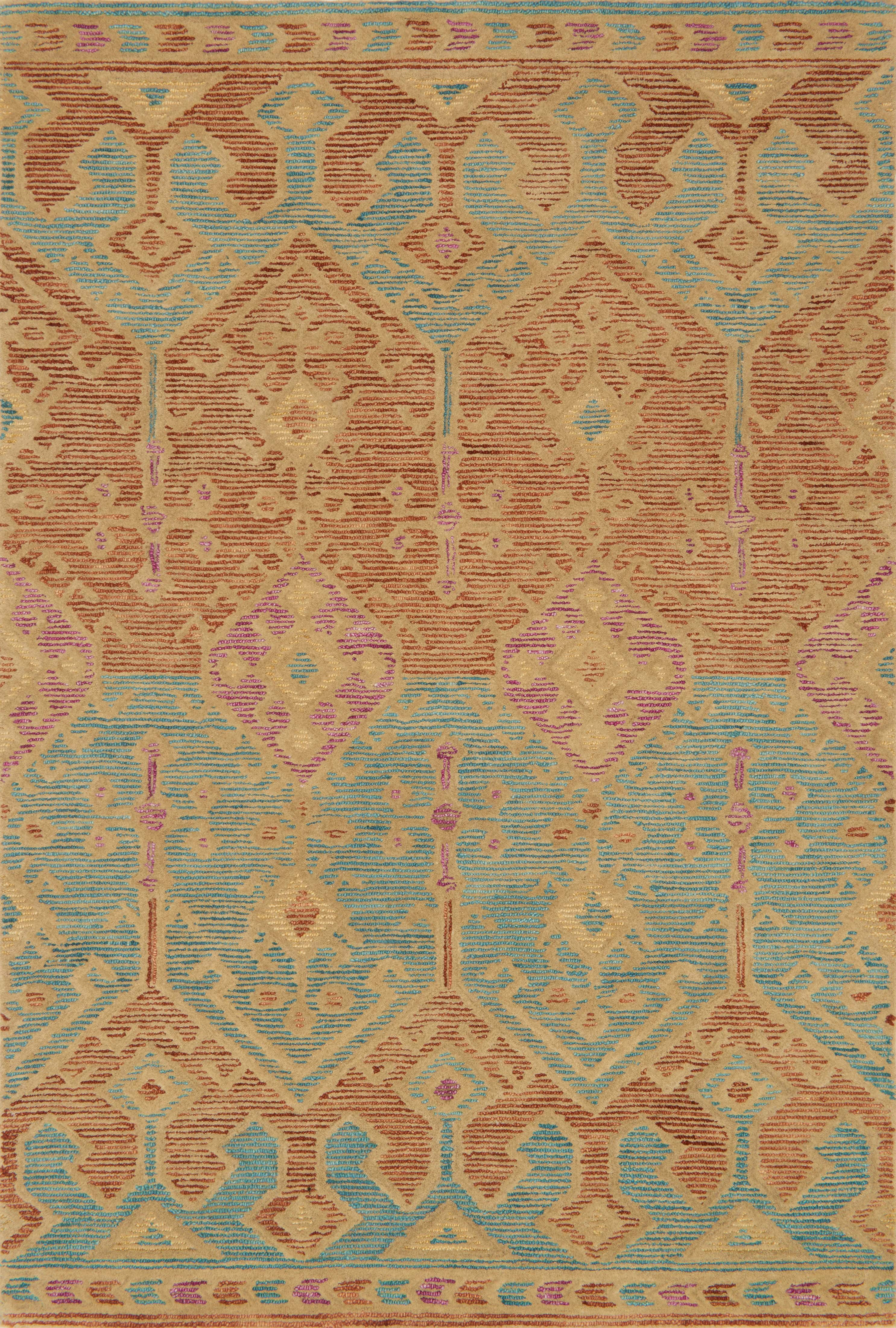 Justina Blakeney x Loloi Gemology Collection Spice / Teal CONTEMPORARY Area Rug 2'-6" x 7'-6"