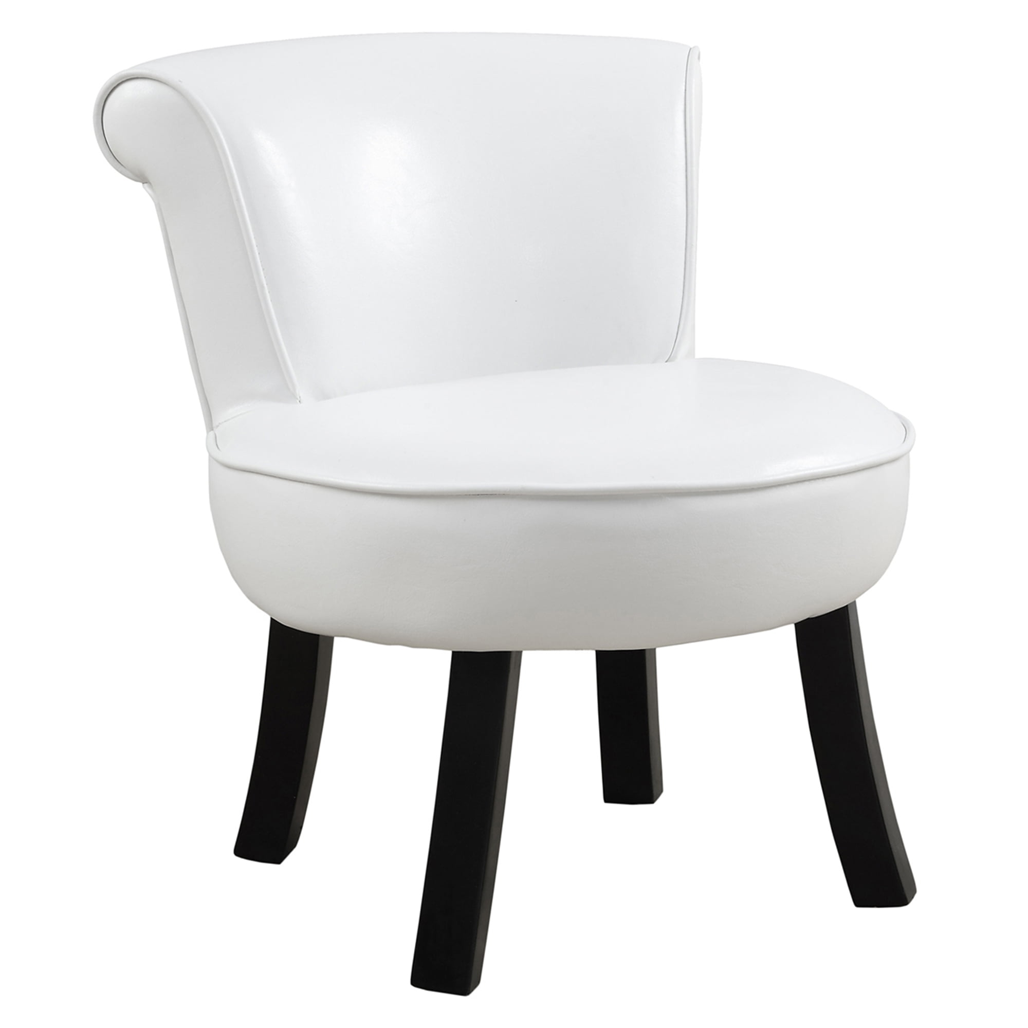 Monarch Specialties Juvenile Chair, Accent, Kids, Upholstered, White Leather Look,