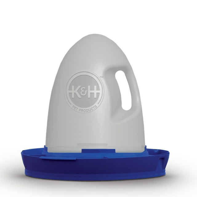 K&H Pet Products Poultry Waterer Unheated Blue 2.5 Gallons