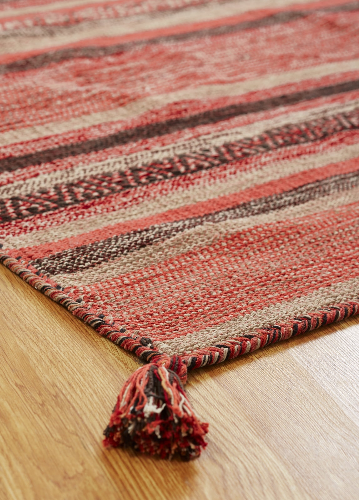 K2 Floor Style Andes Santa Fe Rust Hand Made Cotton Chenille Area Rug