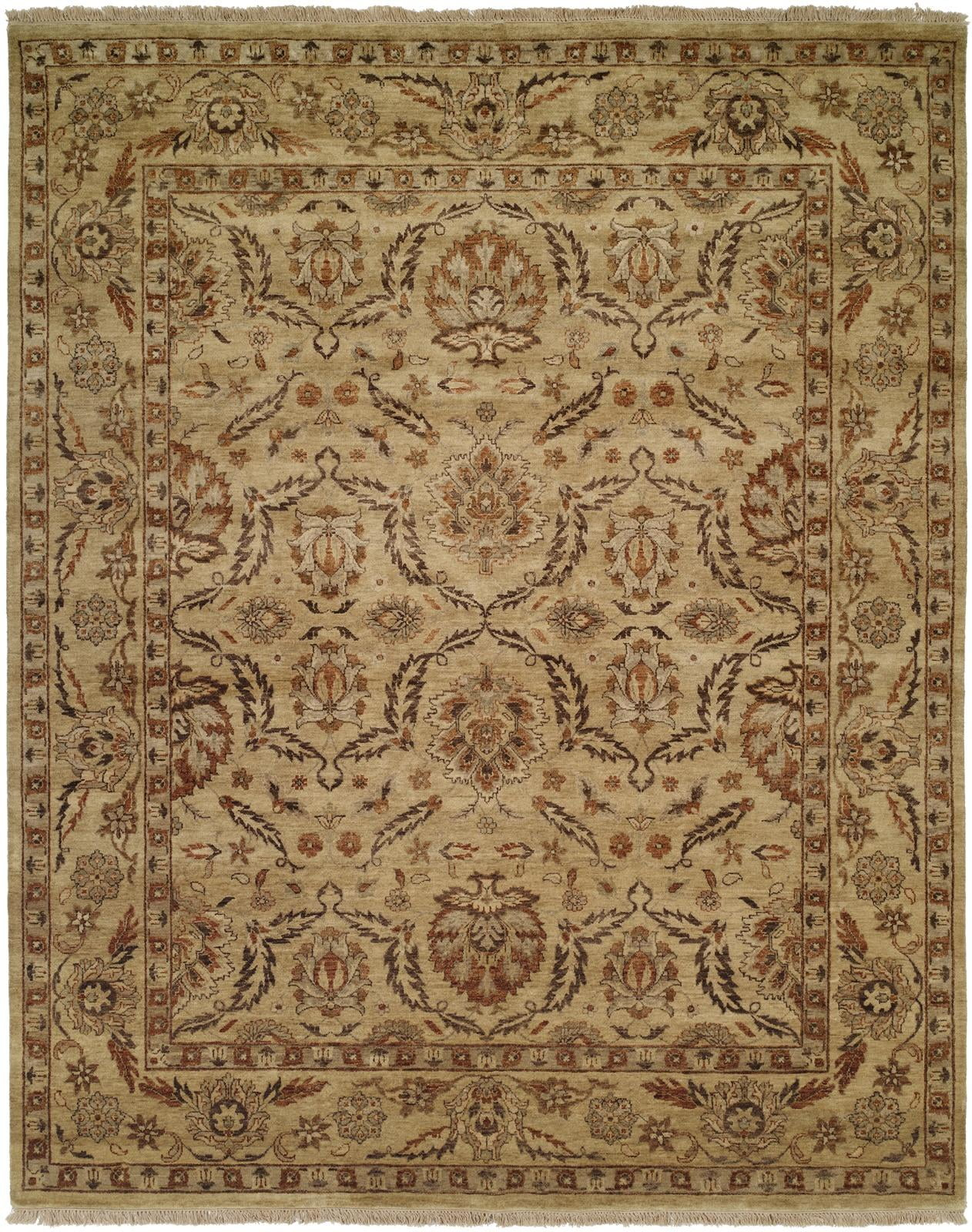 K2 Floor Style Pasha Antique Gold Hand Made Wool Area Rug