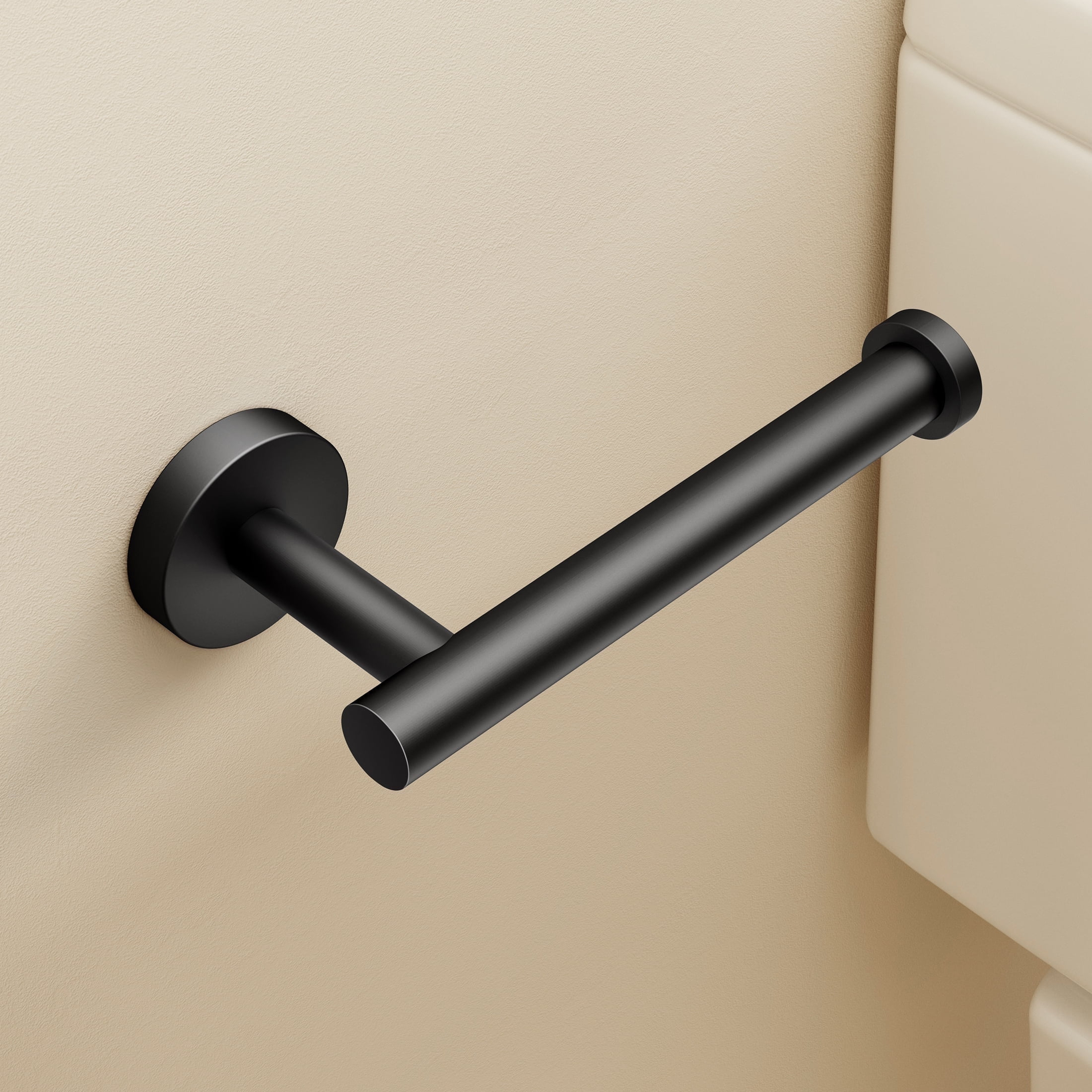 KES Black Toilet Paper Holder, Wall Mount, 18/8 Stainless Steel, 1 Count