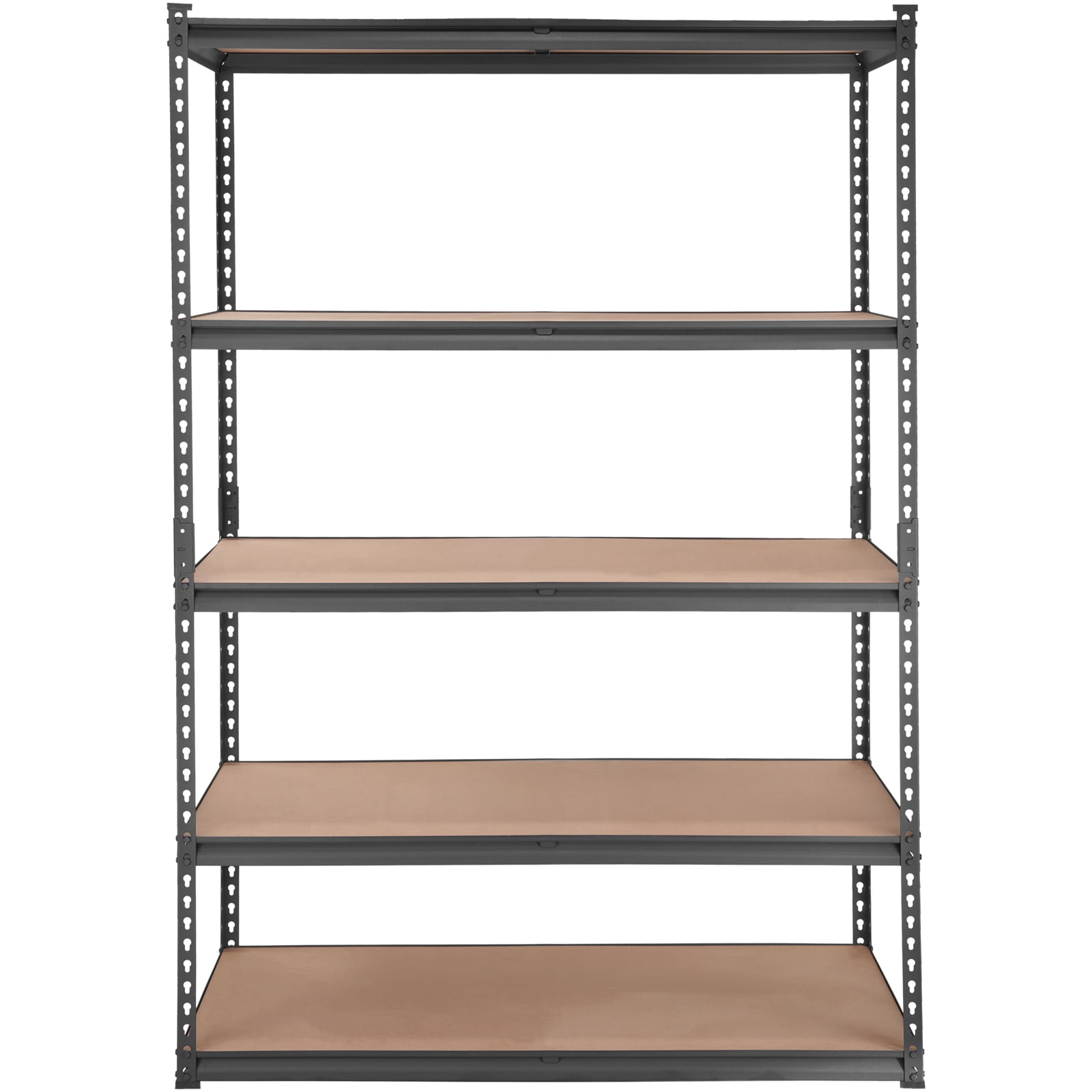 RIEDHOFF Storage Shelving Unit, 5-Tier Adjustable, 2000 lbs Capacity, Heavy Duty Garage Shelves Metal Organizer Utility Rack, Black, 48" L x 24" W x 72" H for Kitchen Pantry Basement Bathroom Laundry