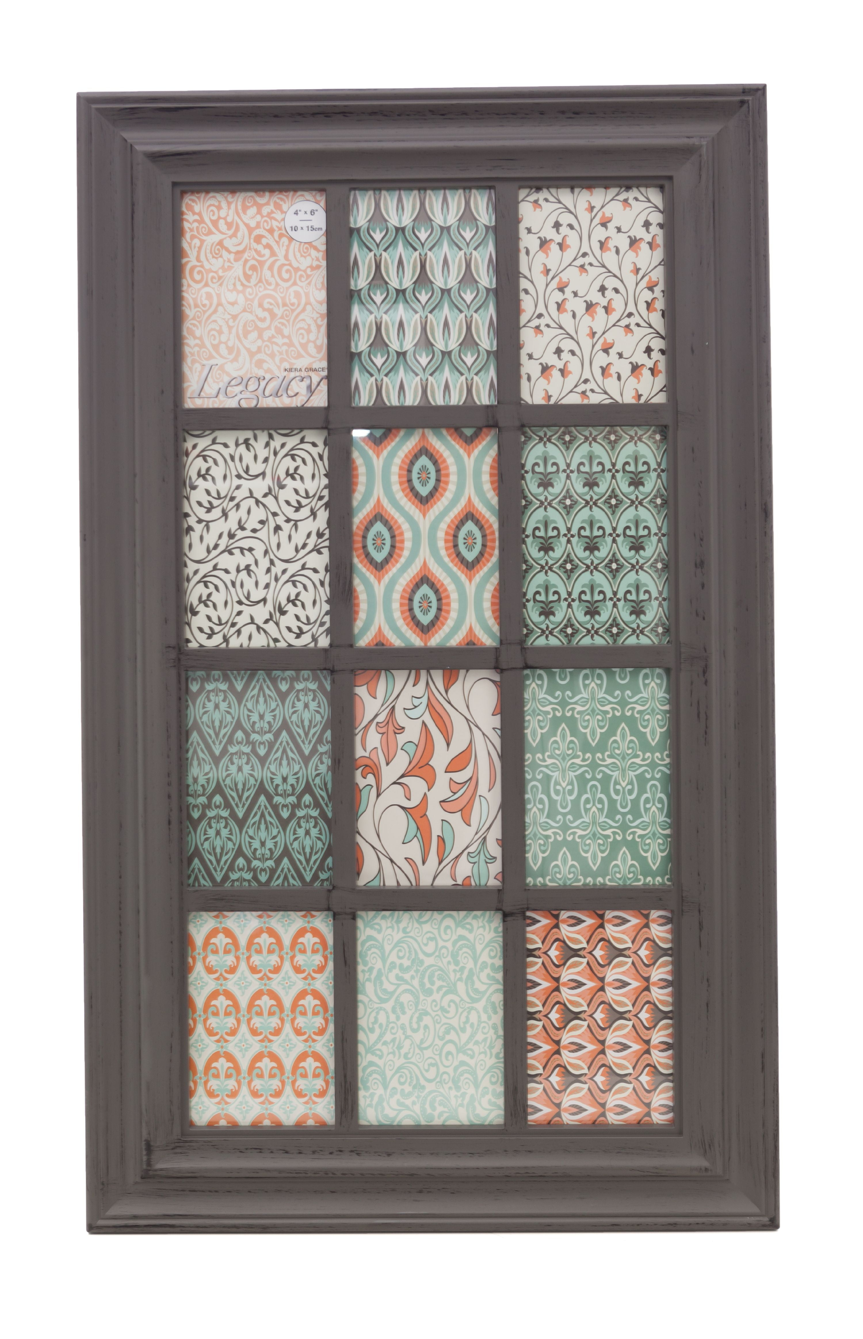 KG Collage Frame, Grey, Holds 12 4x6”