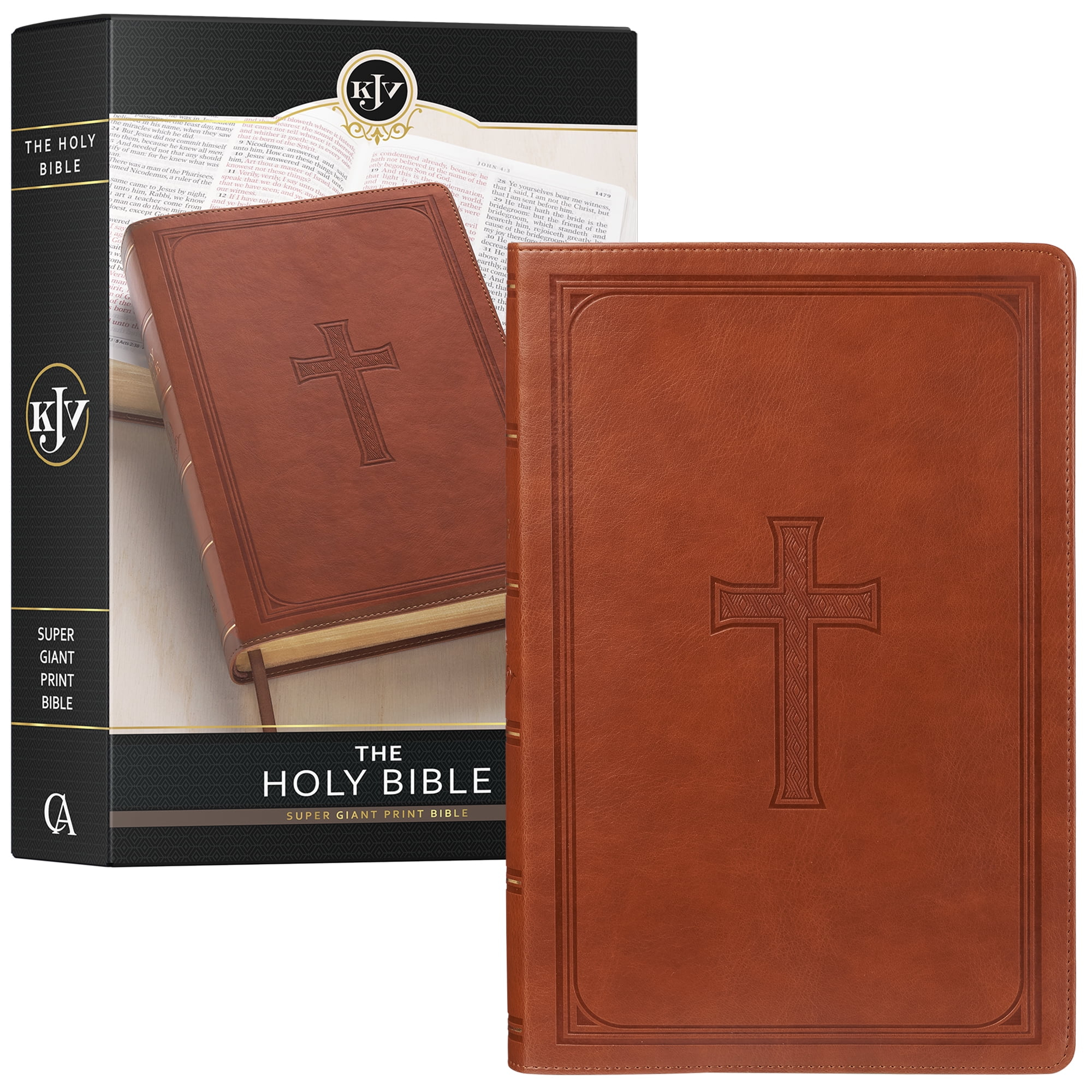 KJV Super Giant Print Lux-Leather Tan - Large Print (Leather Bound)