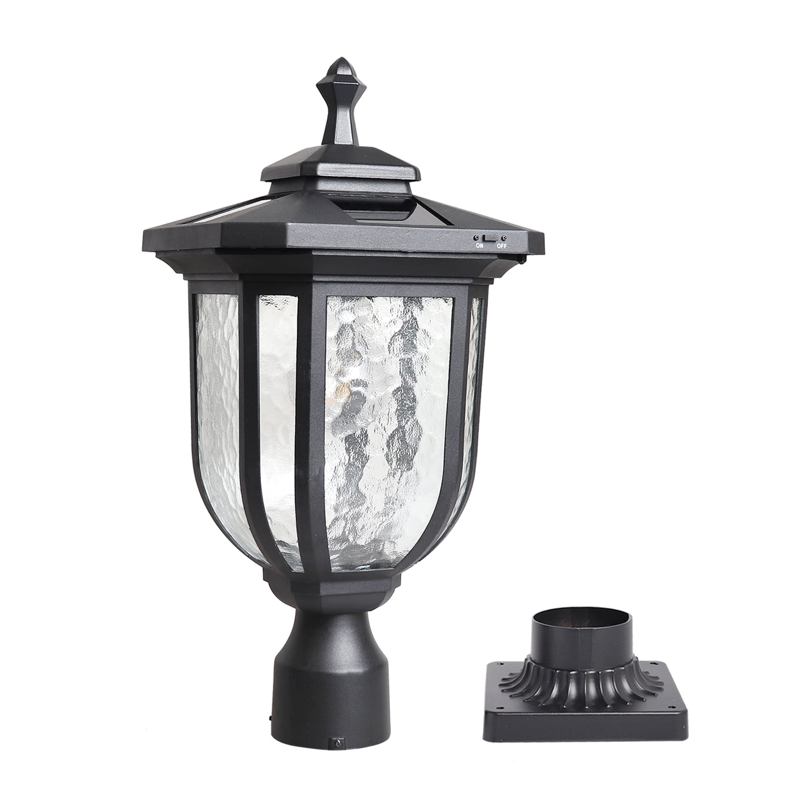 KMC KMC LIGHTING Solar Powered Lamp Post Light ST4322Q-A 120 Lumens Aluminum For Outdoor Garden Post Pole Landscape Yard Etc.