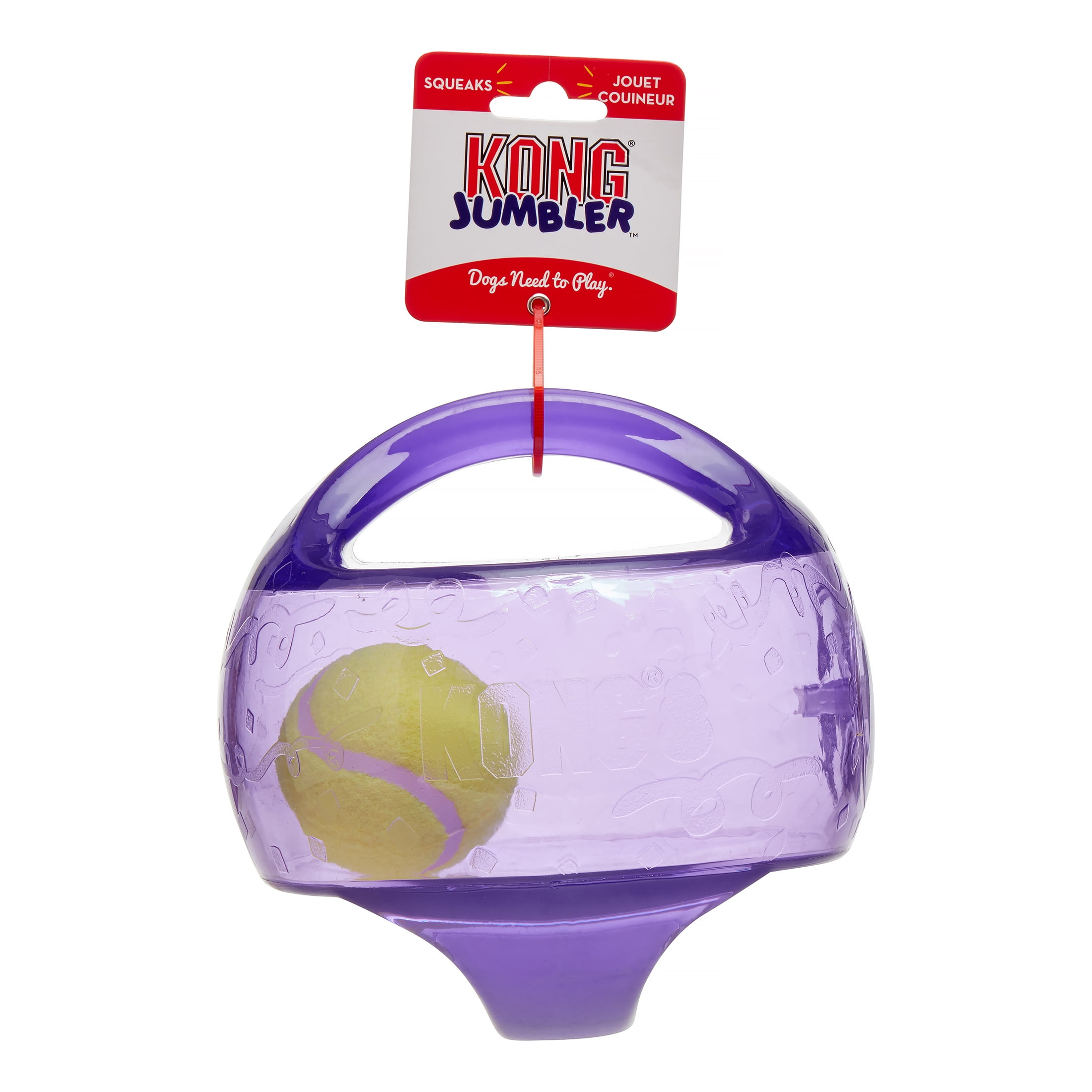 KONG® Jumbler Ball Dog Toy - Interactive 2-in-1 Ball with Squeaker (Color Varies)