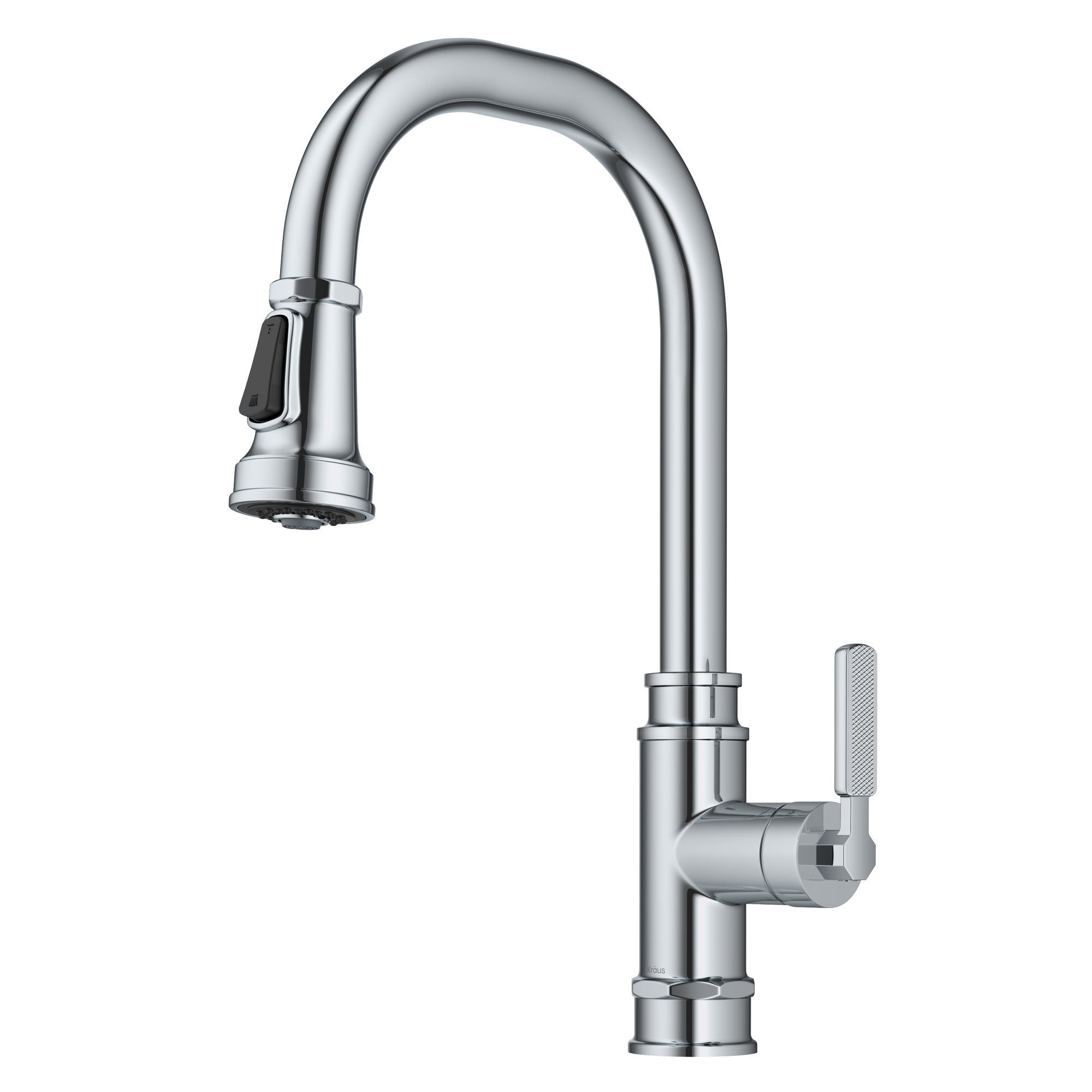KRAUS Allyn Transitional Industrial Pull-Down Single Handle Kitchen Faucet in Chrome