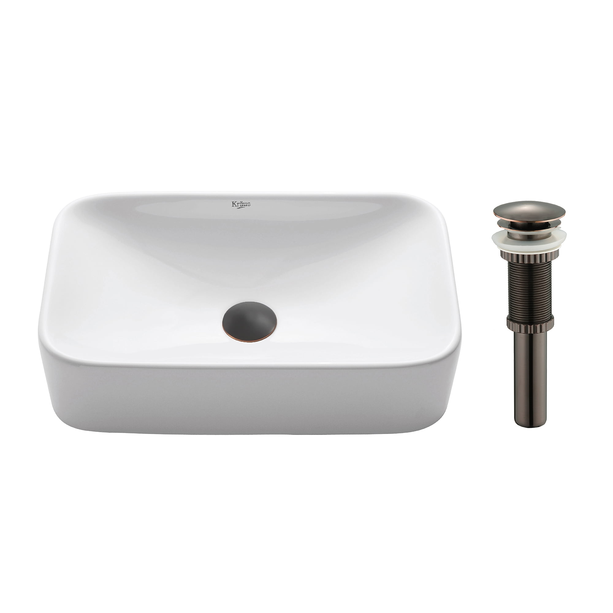 Ceramic Ceramic Rectangular Vessel Bathroom Sink