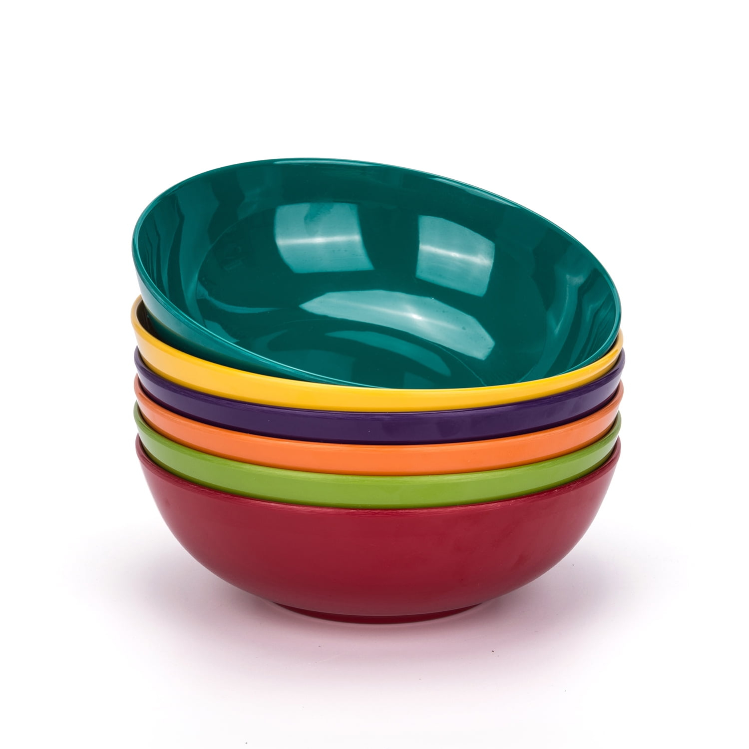 KX-Ware 7.5 inch Melamine Pasta and Salad Bowl, Set of 6 Multicolor