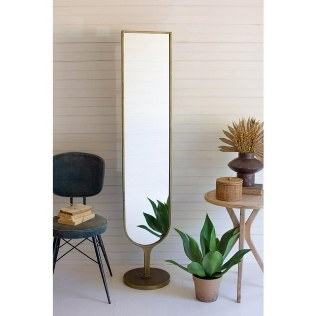 Kalalou Inc Antique Brass Floor  Mirror