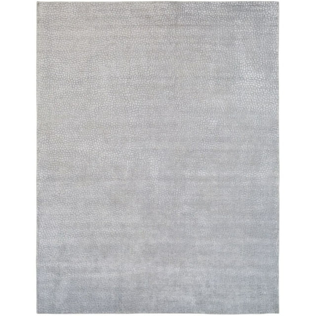 Kalaty Renzo Area Rug RZ-545 Silver Single-Color Faded 8' 6" x 11' 6" Rectangle