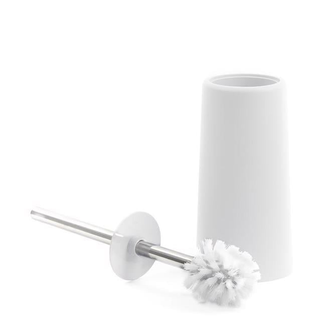 Kaleidoscope Toilet Bowl Brush & Holder, White