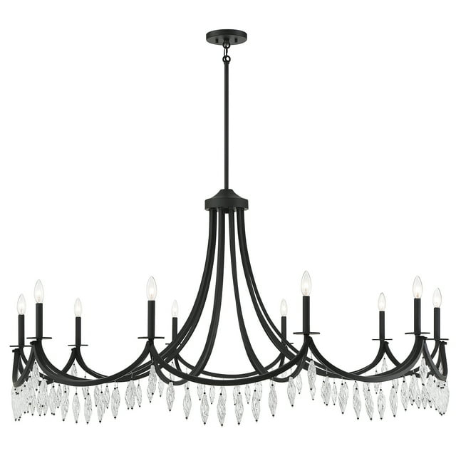 Kameron 10-Light Chandelier in Matte Black