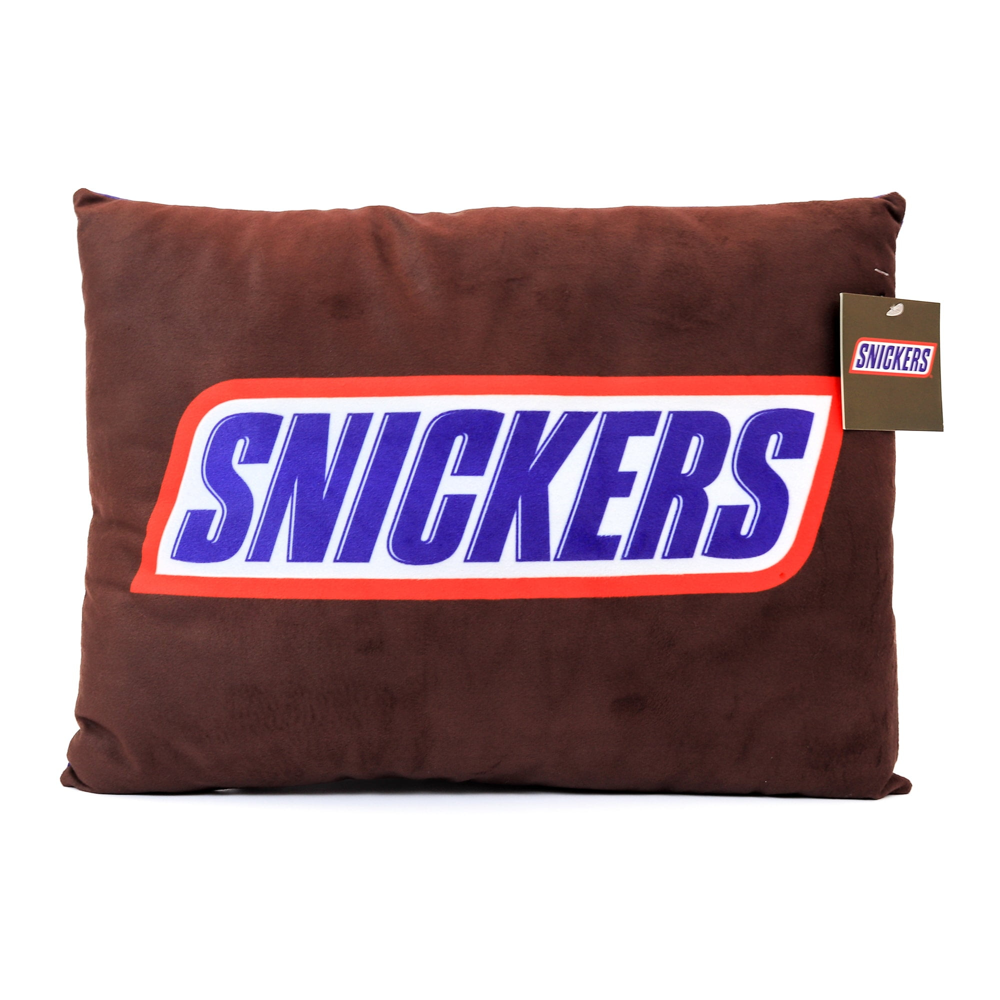 Kangaru: SNICKERS Candy-Inspired Pillow - 15 x 11" Plush Throw Pillow, Soft & Cozy Rectangular Cushion, Fun Novelty Candy Theme Room Décor, Licensed