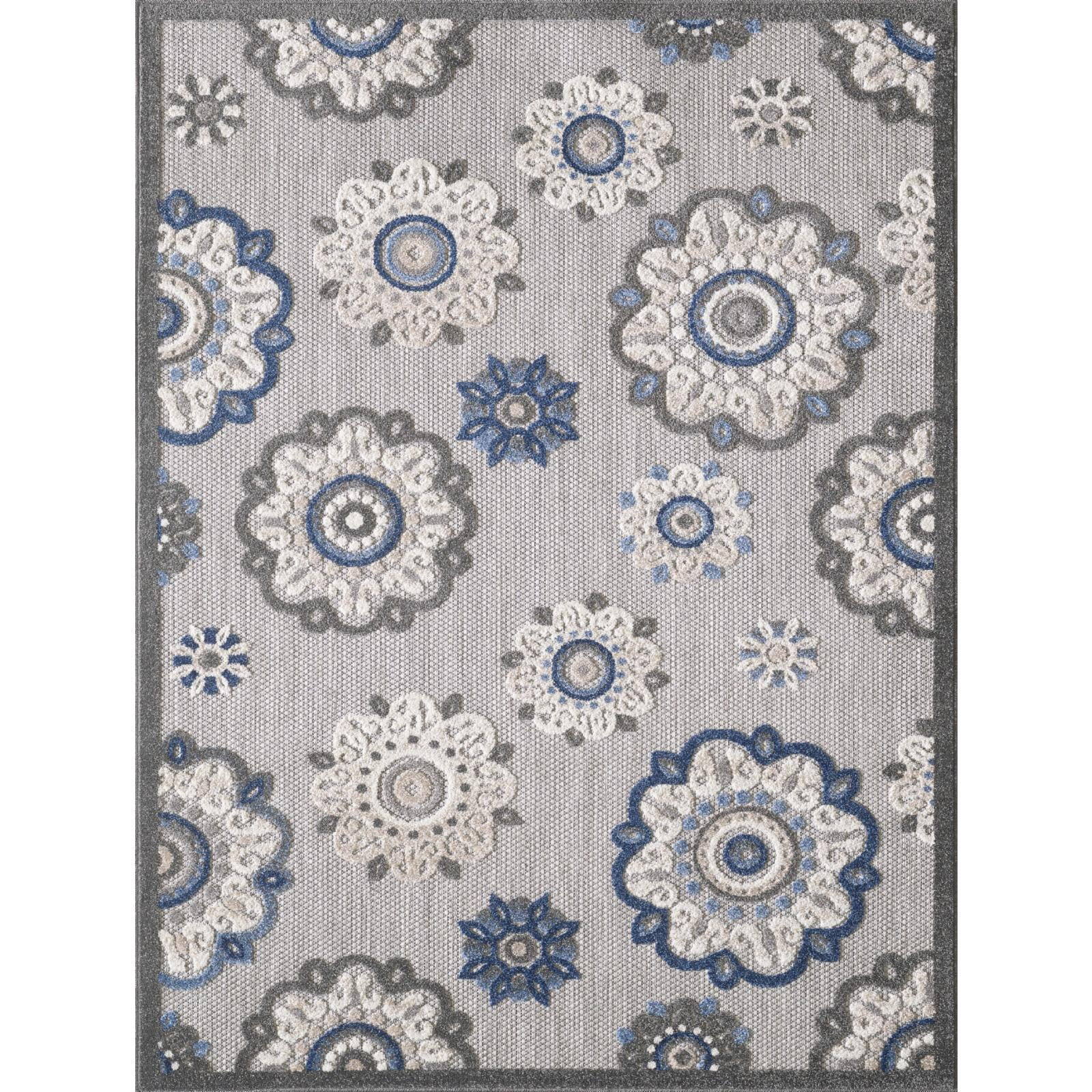 Calla 6934 Ivory Suzani Area Rug, Size - 3'3" x 4'11"