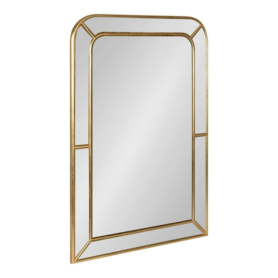 Kate and Laurel Lamson Transitional Framed Wall Mirror, 20 x 30, Gold, Sophisticated Glam Wall Decor