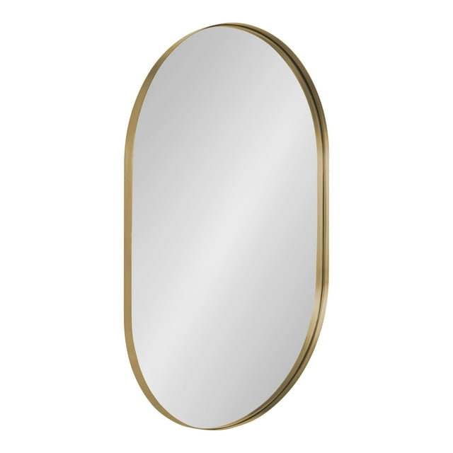 Kate and Laurel Rollo Capsule Framed Wall Mirror, Gold 20x30