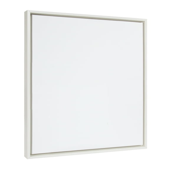 Kate and Laurel Sylvie Blank Framed Canvas Wall Art, 22x22 White, Modern Empty Canvas for Paint-Your-Own Art, Premium Canvas Already Framed