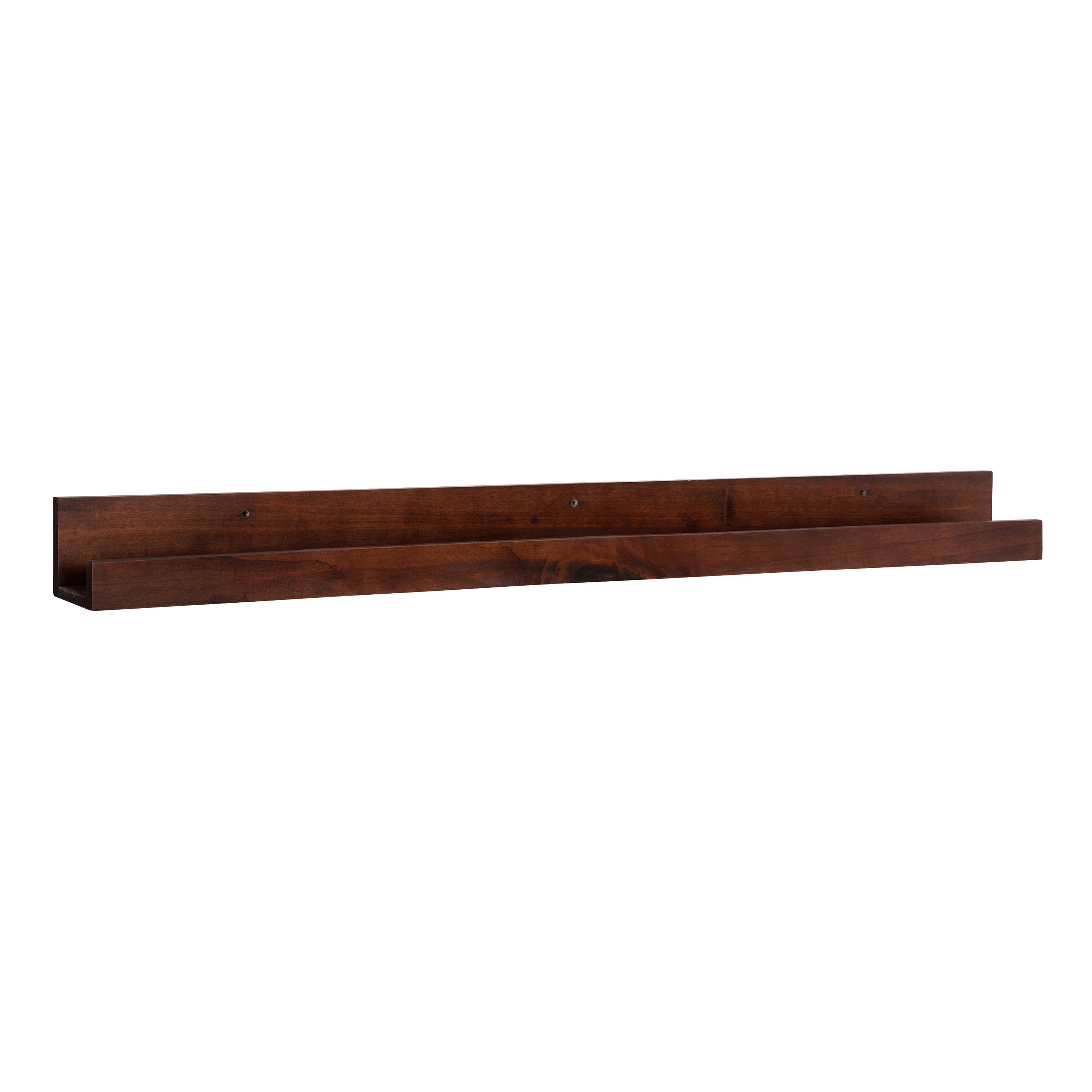 Kate and Laurel Wood Floating Shelf, 42" x 3.5", Walnut Brown