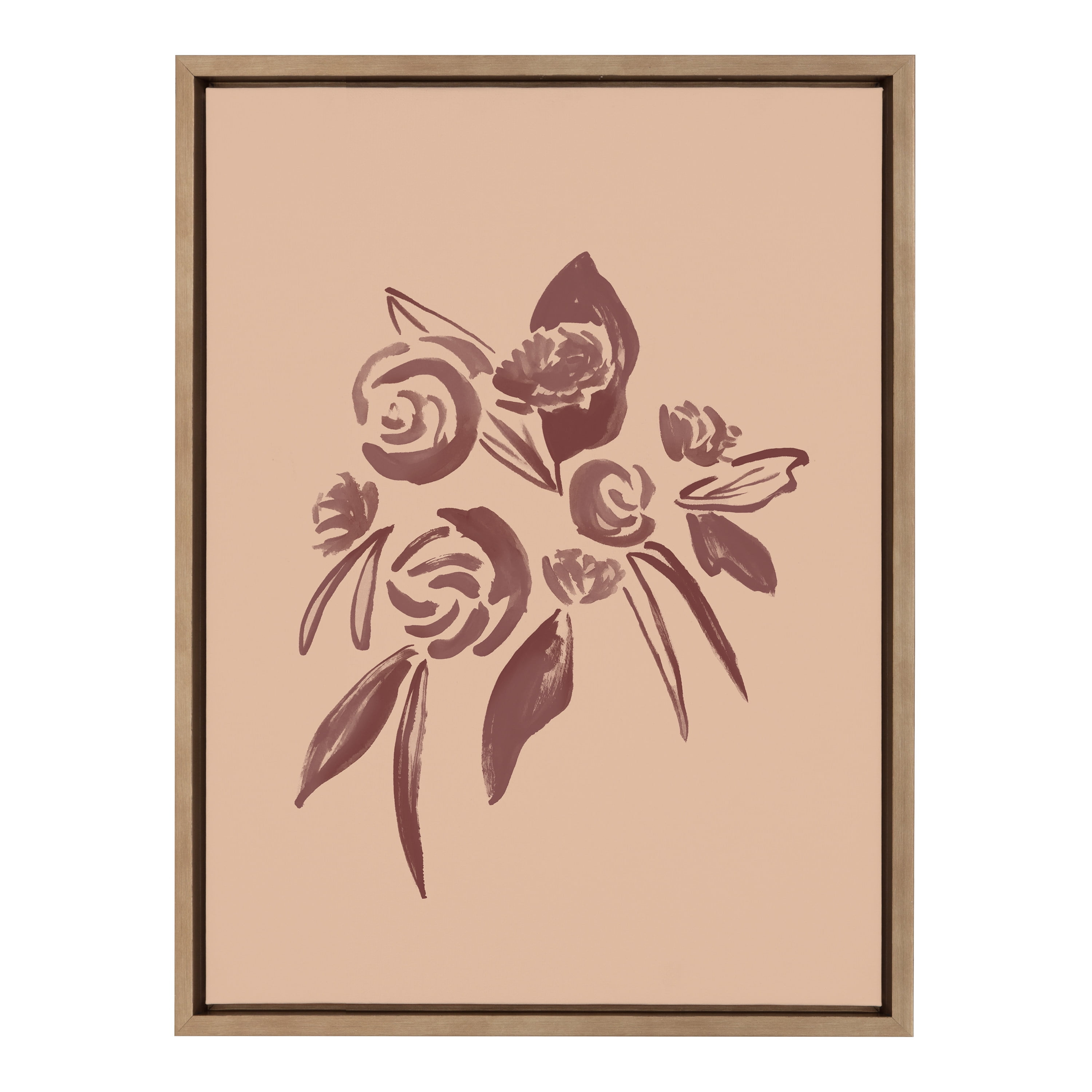 Kate and Laurel Words, Black Framed Canvas Art Print, 18x24